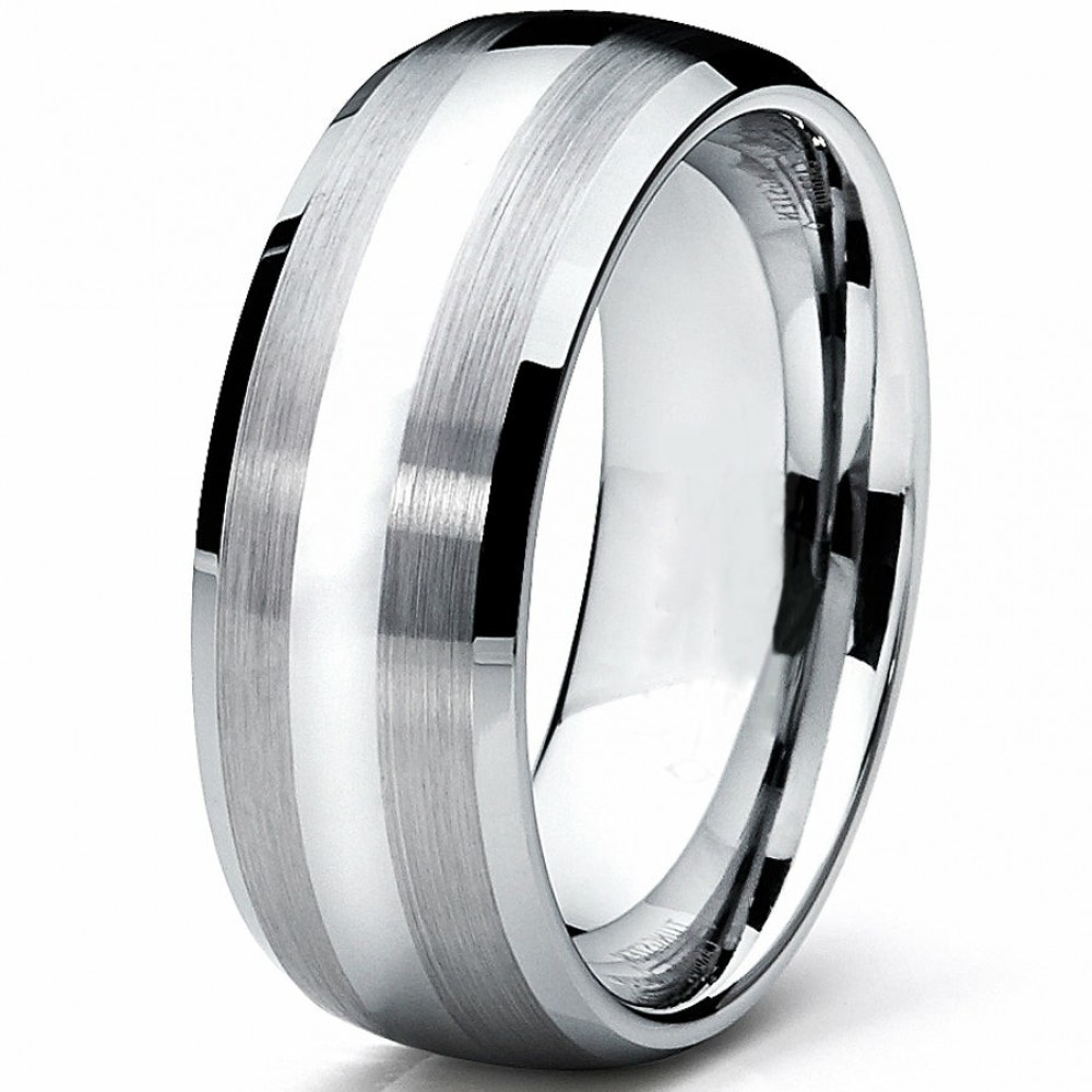 Mens Rings | 8MM Dome Men's Tungsten Carbide Ring Wedding Band sizes 5 to 15