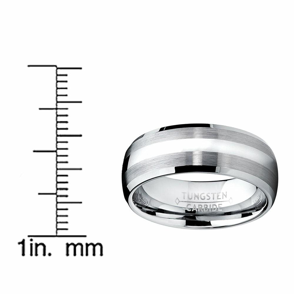 Mens Rings | 8MM Dome Men's Tungsten Carbide Ring Wedding Band sizes 5 to 15