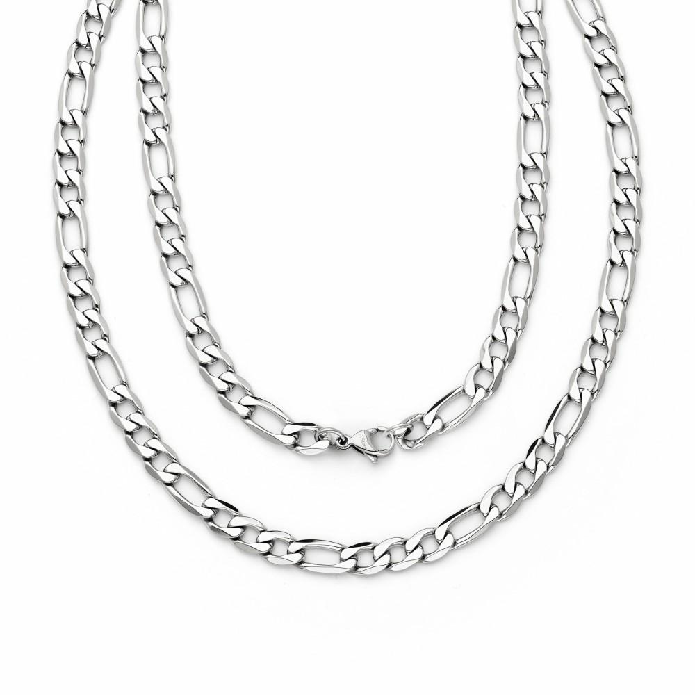 Necklaces | 8MM Solid Men's Stainless Steel Figaro Chain Necklace 24