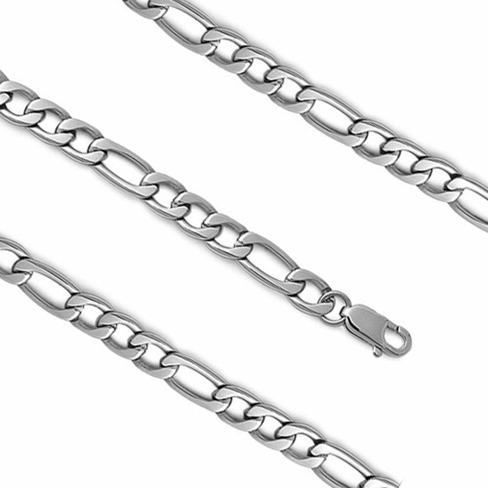 Necklaces | 8MM Solid Men's Stainless Steel Figaro Chain Necklace 24