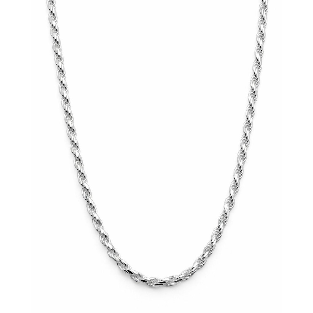 Necklaces | Men's 2.3MM Sterling Silver 925 Italian Rope Necklace Chain 16 18 20 22 24 30