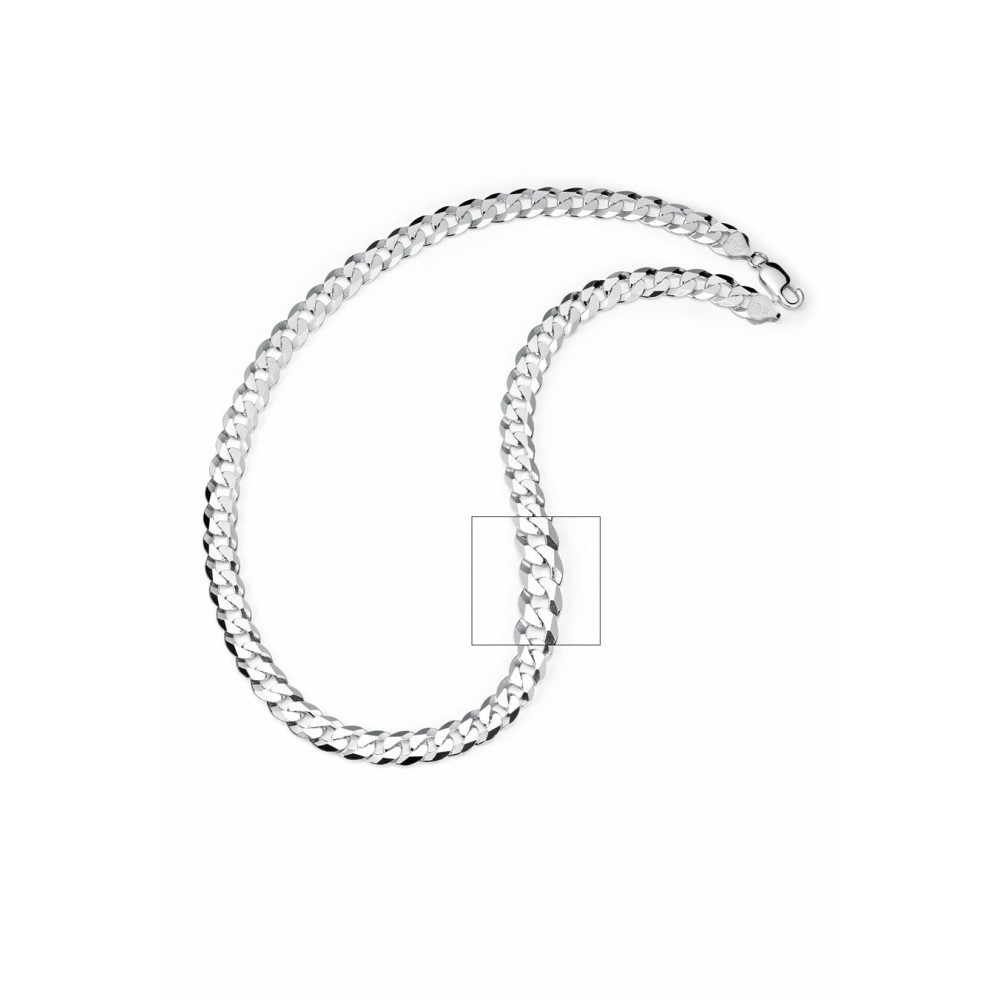 Necklaces | Men's 9MM Sterling Silver 925 Italian Curb Chain Necklace 20 22 24 26 28 30