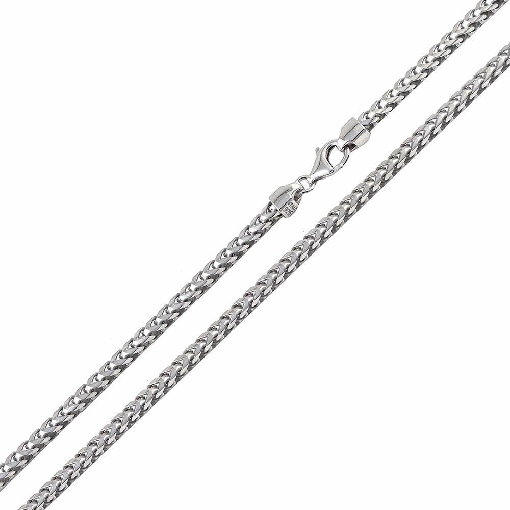 Necklaces | Men's Sterling Silver 925 Italian Franco Chain Necklace 2.3MM Rhodium Plated