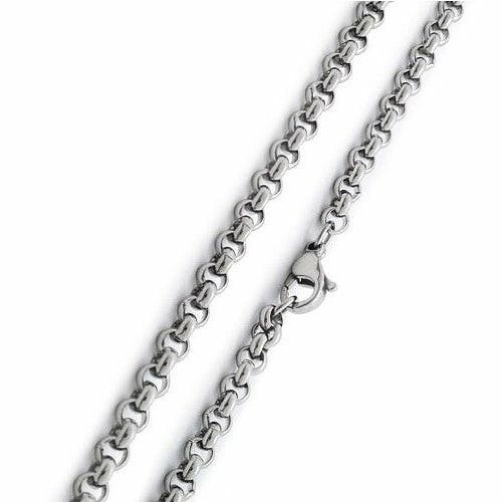 Necklaces | Stainless Steel Men's Rolo Cable Chain Necklace 3MM 24