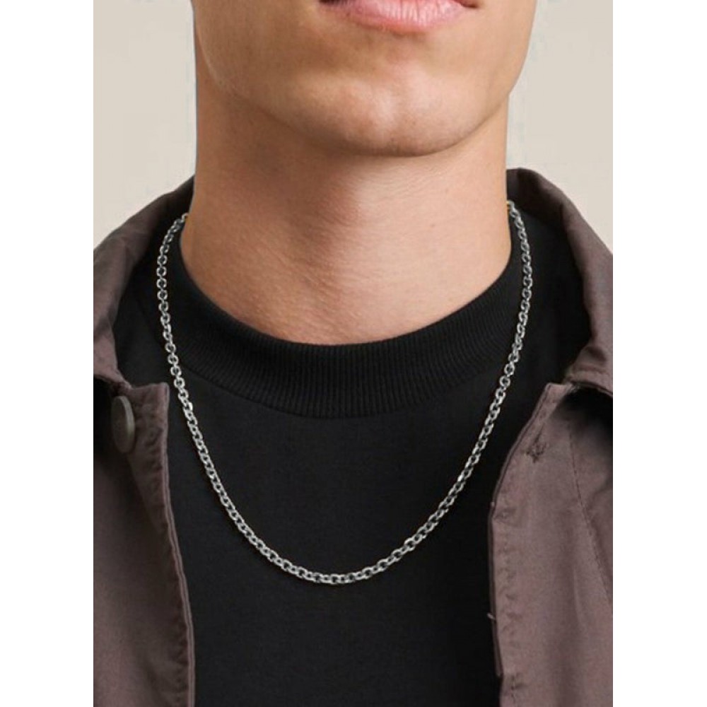 Necklaces | Stainless Steel Men's Rolo Cable Chain Necklace 3MM 24